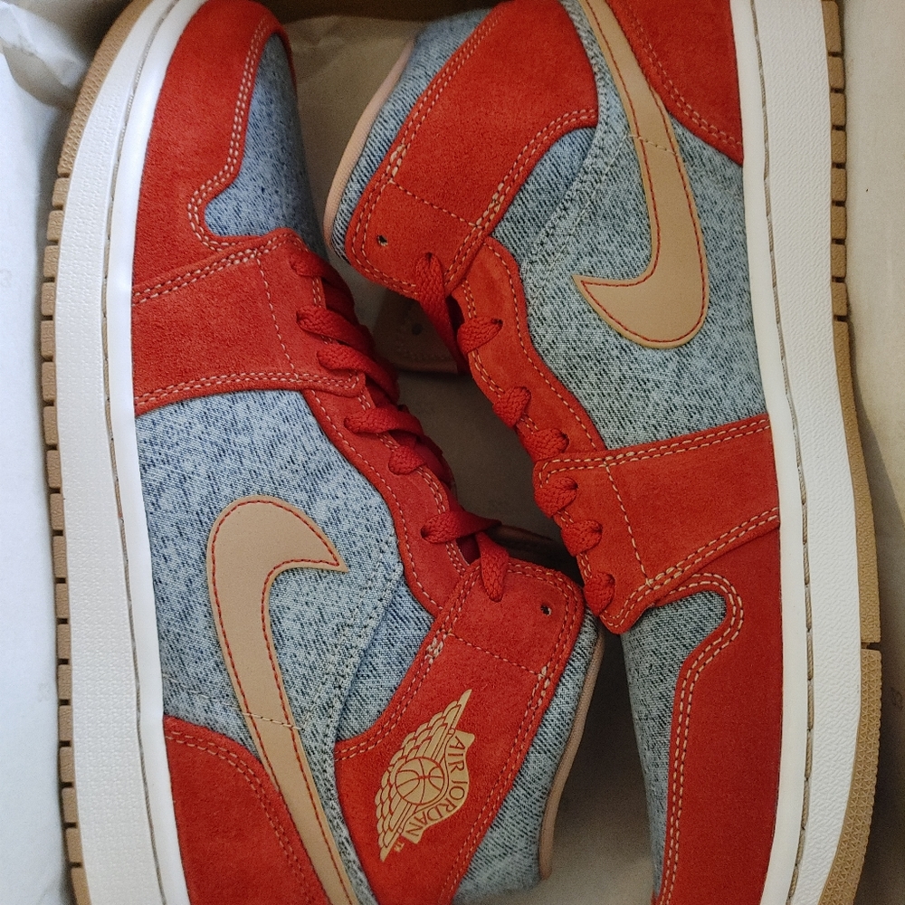 Jordan 1 Mid Denim and Suede size 10.5 mens